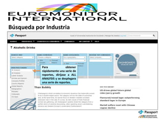 Búsqueda por Industria
Para obtener
rápidamente una serie de
reportes, diríjase a ALL
ANALYSIS y se desplegara
una serie de reportes.
 