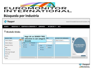 Búsqueda por Industria
Haga clic en SEARCH TREE,
seleccione la sub categoría
deseada
 