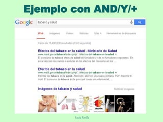 Ejemplo con AND/Y/+
Lucía Favilla
 