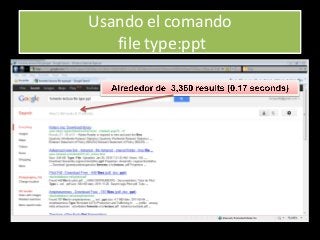Usando el comando
file type:ppt
 