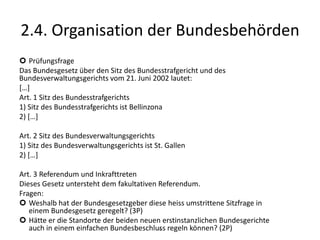 Zuständigkeiten: Art. 163 ff. BV