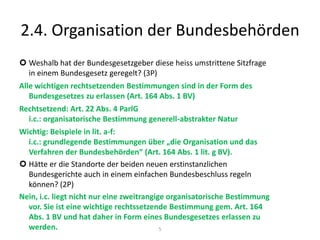 Wichtigste: Gesetzgebung (Art. 164 BV)