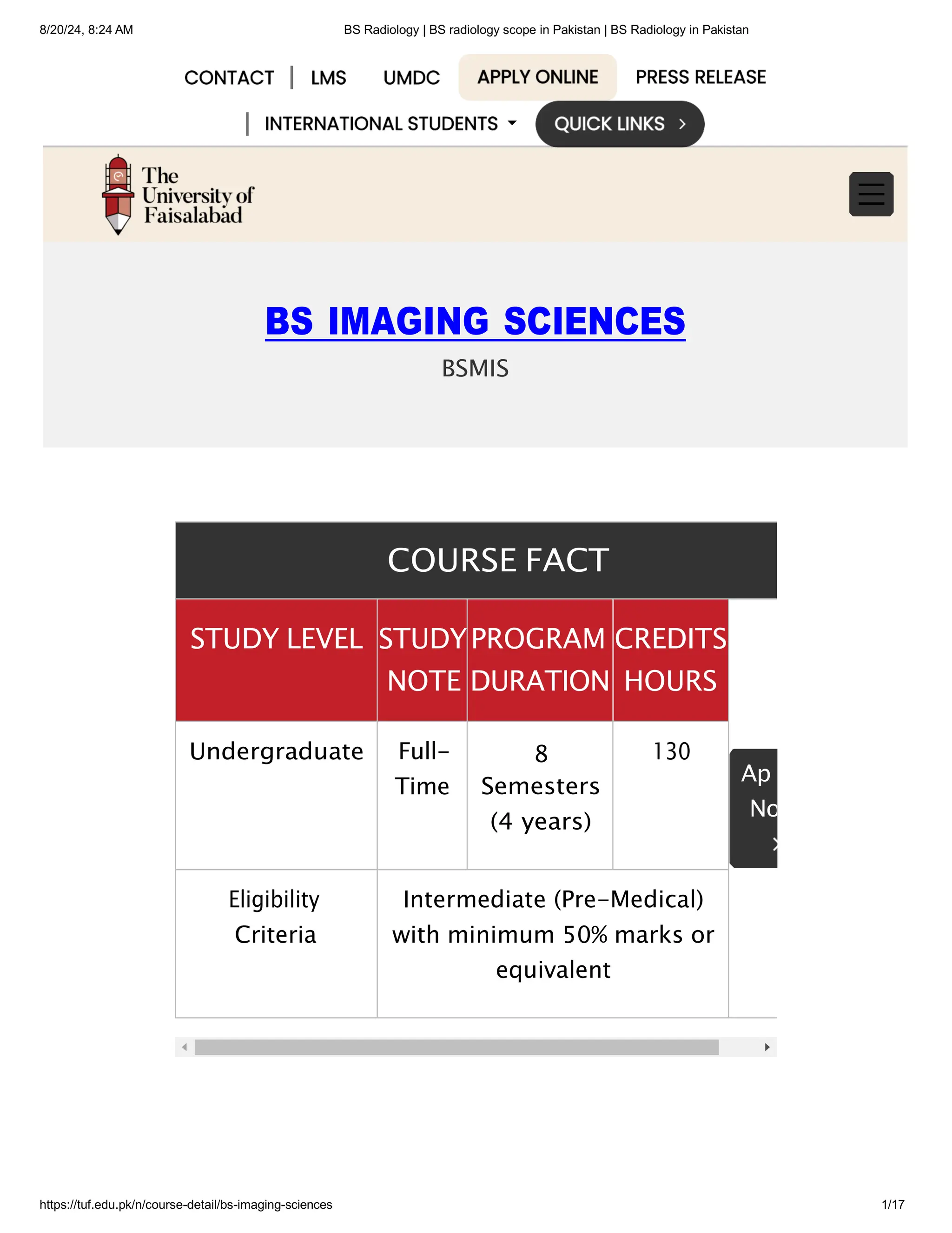 BS Radiology _ BS radiology scope in Pakistan _ BS Radiology in ...