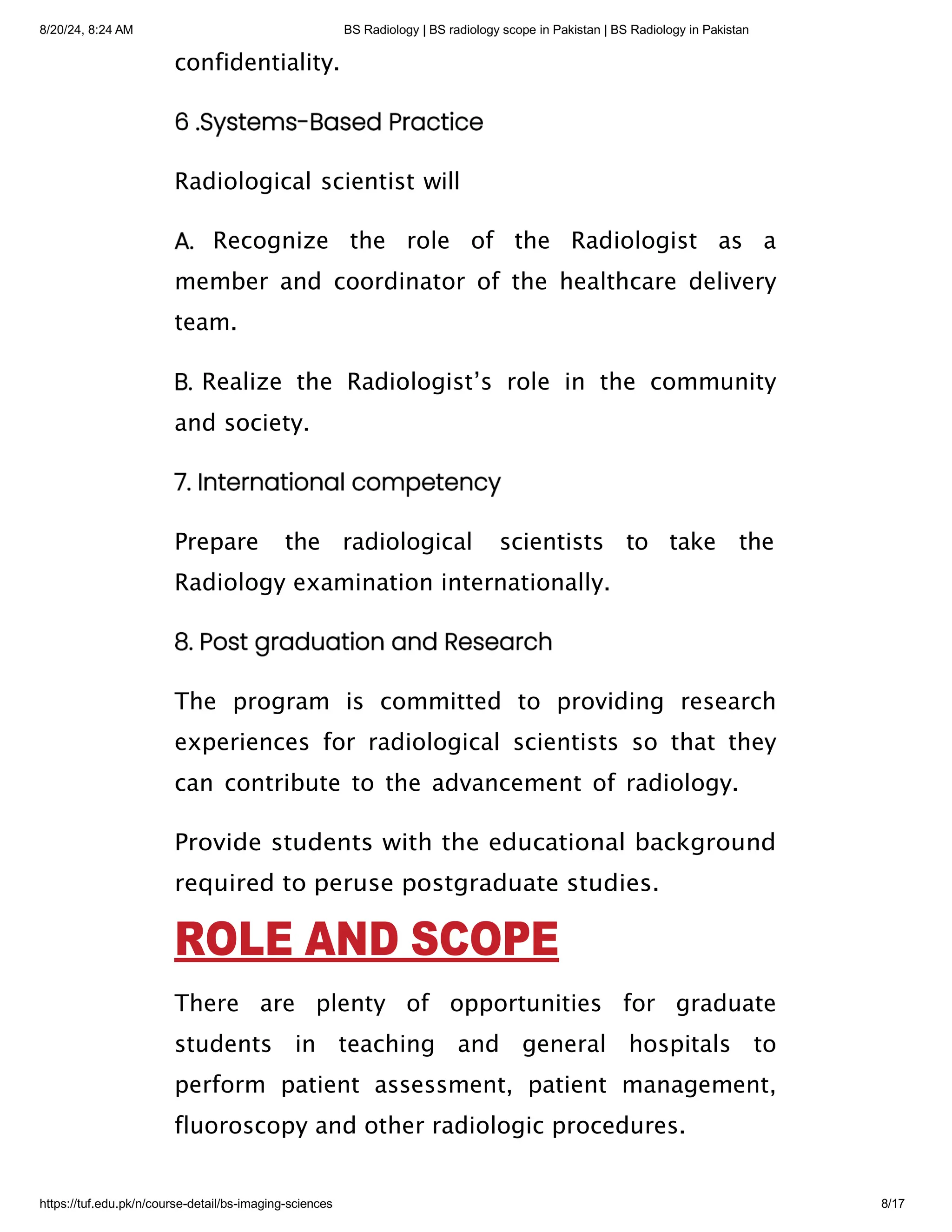 BS Radiology _ BS radiology scope in Pakistan _ BS Radiology in ...