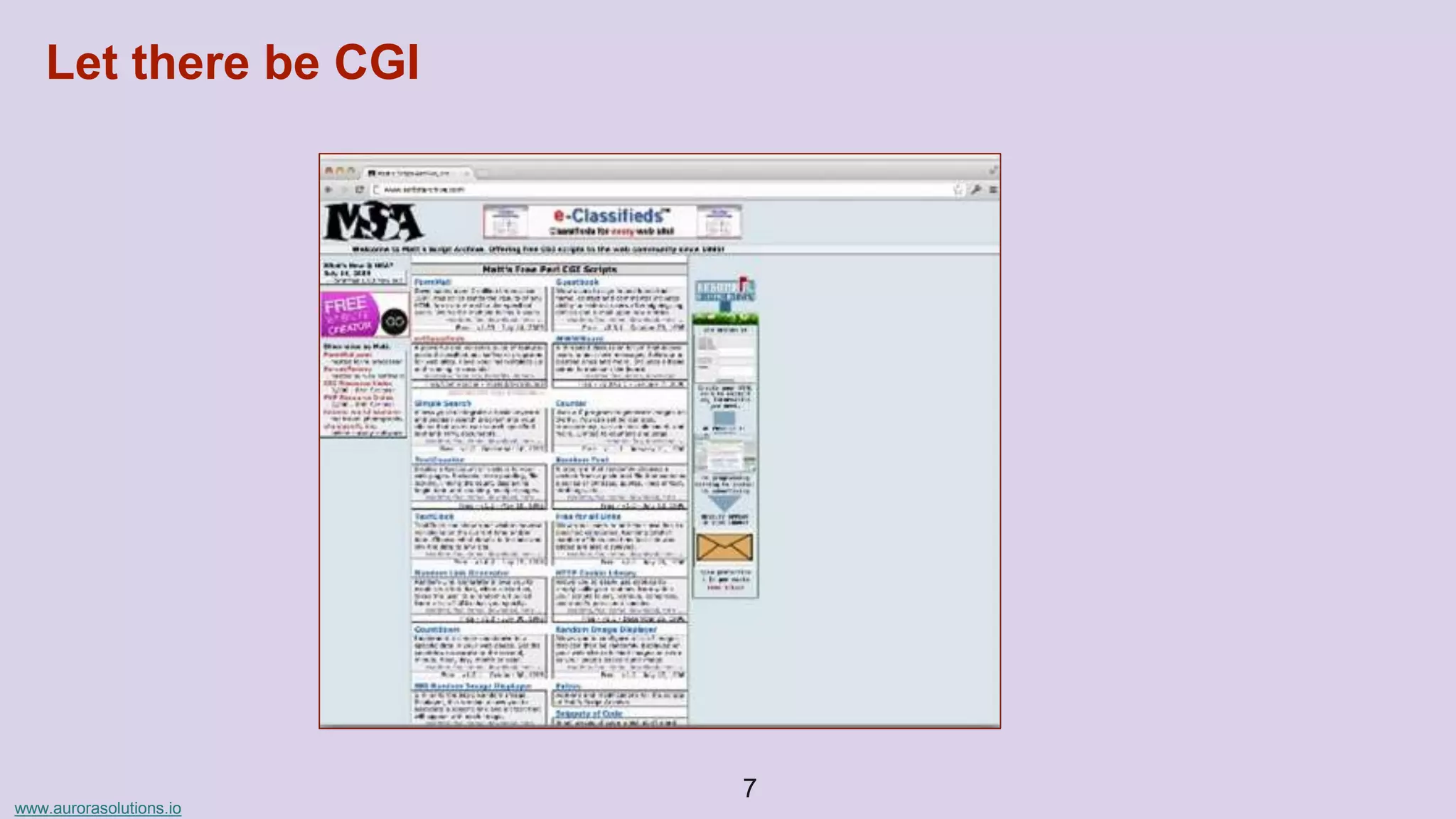 www.aurorasolutions.io
7
Let there be CGI
 