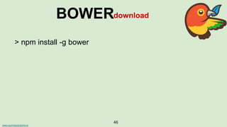 www.aurorasolutions.io
46
BOWERdownload
> npm install -g bower
 