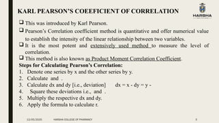 Pearson's Method PEARSON’S CORRELATION & SPEARMANN’S CORRELATION | PPTX