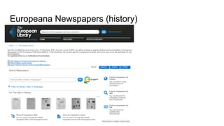 Europeana Newspapers (history)
 