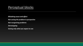 Hindrance to Problem Solving | PPTX
