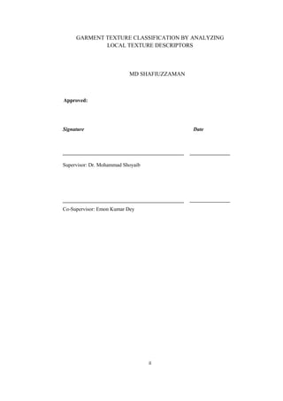 GARMENT TEXTURE CLASSIFICATION BY ANALYZING LOCAL TEXTURE DESCRIPTORS | PDF