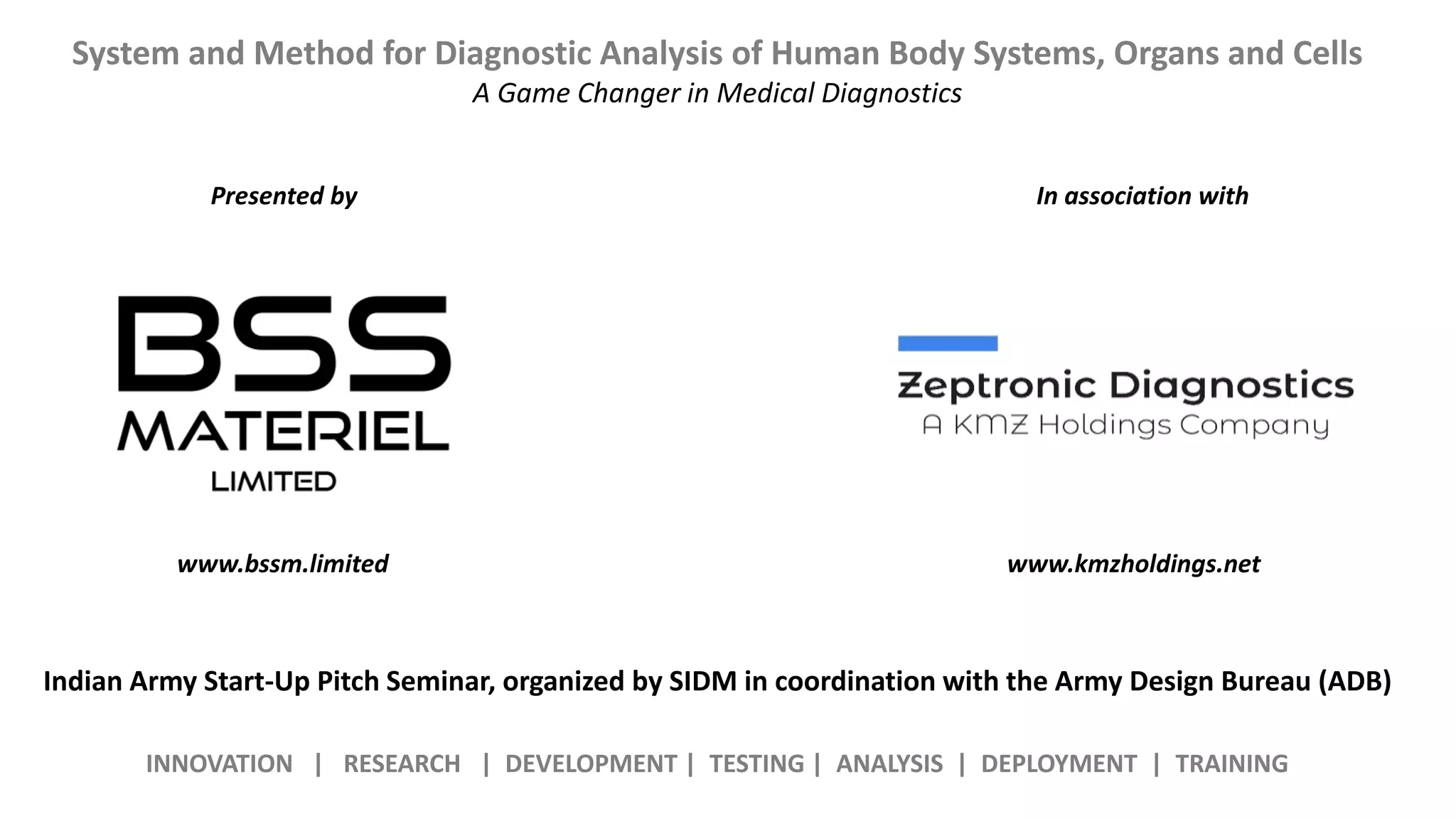 BSS_M  KMZ Presentation - A Gamechanger in Medical Diagnostics 