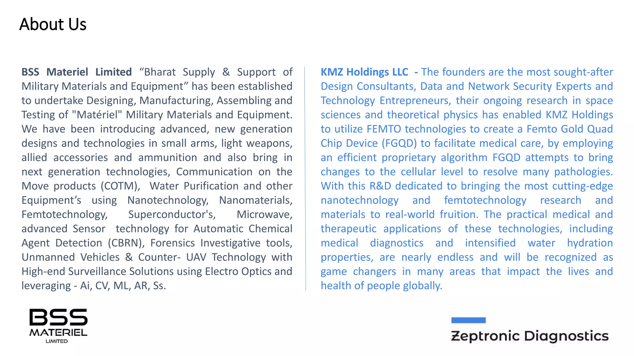 BSS_M  KMZ Presentation - A Gamechanger in Medical Diagnostics 