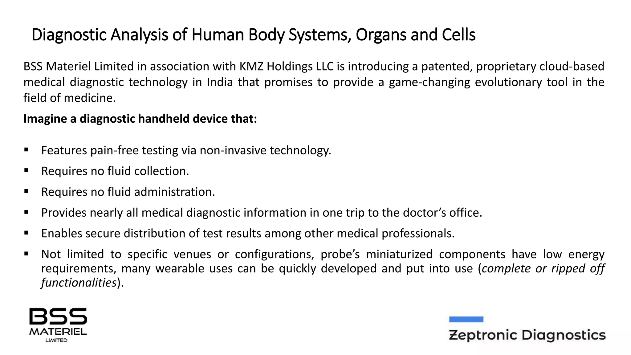 BSS_M  KMZ Presentation - A Gamechanger in Medical Diagnostics 