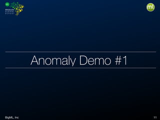 BigML, Inc 11
Anomaly Demo #1
 