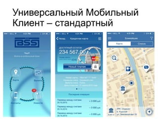 Универсальный Мобильный
Клиент – стандартный
 