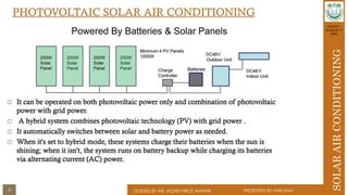 solar air conditioning | PDF