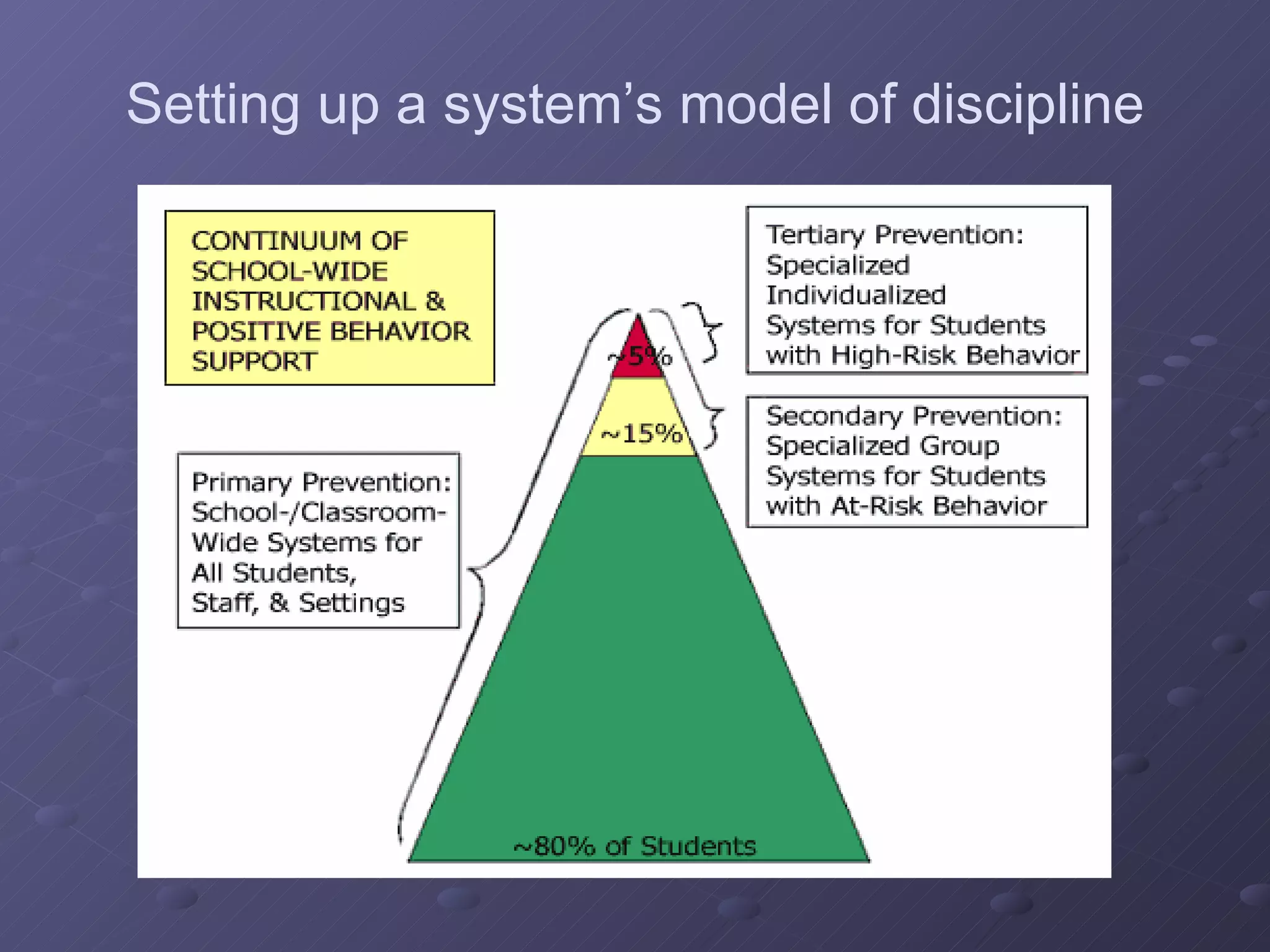 Setting up a system’s model of discipline 