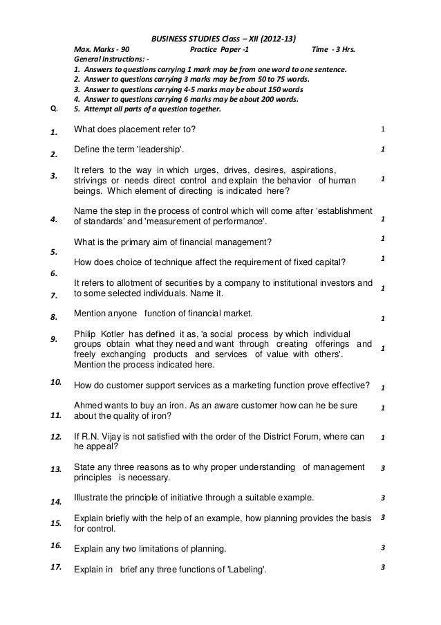 possible essays for business studies grade 12 paper 1