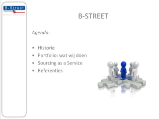 B-STREET Agenda: Historie Portfolio: wat wij doen Sourcing as a Service Referenties 