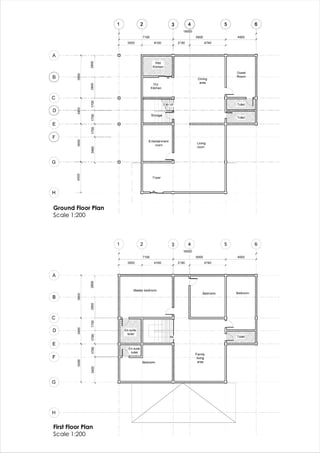 Ground Floor Plan
Scale 1:200
First Floor Plan
Scale 1:200
 