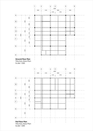 Ground Floor Plan
Tributary Area Plan
Scale 1:200
First Floor Plan
Tributary Area Plan
Scale 1:200
 