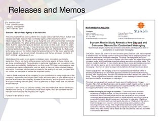Releases and Memos 