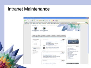 Intranet Maintenance 