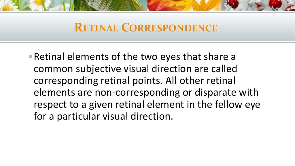 Binocular Single Vision Tests