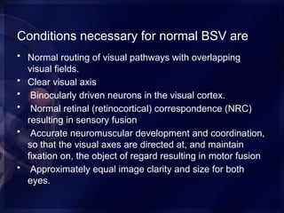 binocular single vision in humans in detail | PPTX