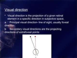 Principal Visual Math binocular single vision in humans in detail | PPTX
