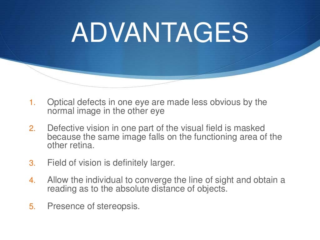 binocular single vision
