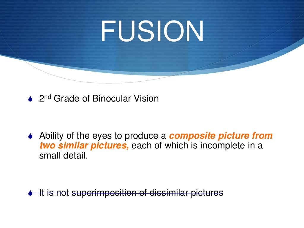 binocular single vision