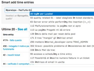 “Mo’ me lo segno” - inline data entry
 