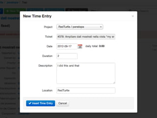 “Mo’ me lo segno” - ticket data entry
 