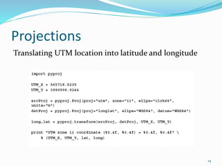 Python in geoinformatics | PPTX