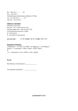 R02 Calculation Sheet.pdf BT-104BEEE_RGPV_BASIC OF ELECTTRICAL AND | PDF