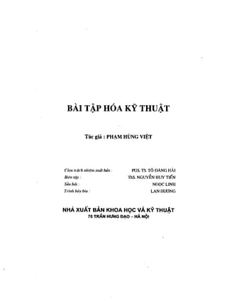 Bài tập hóa kĩ thuật tập 1