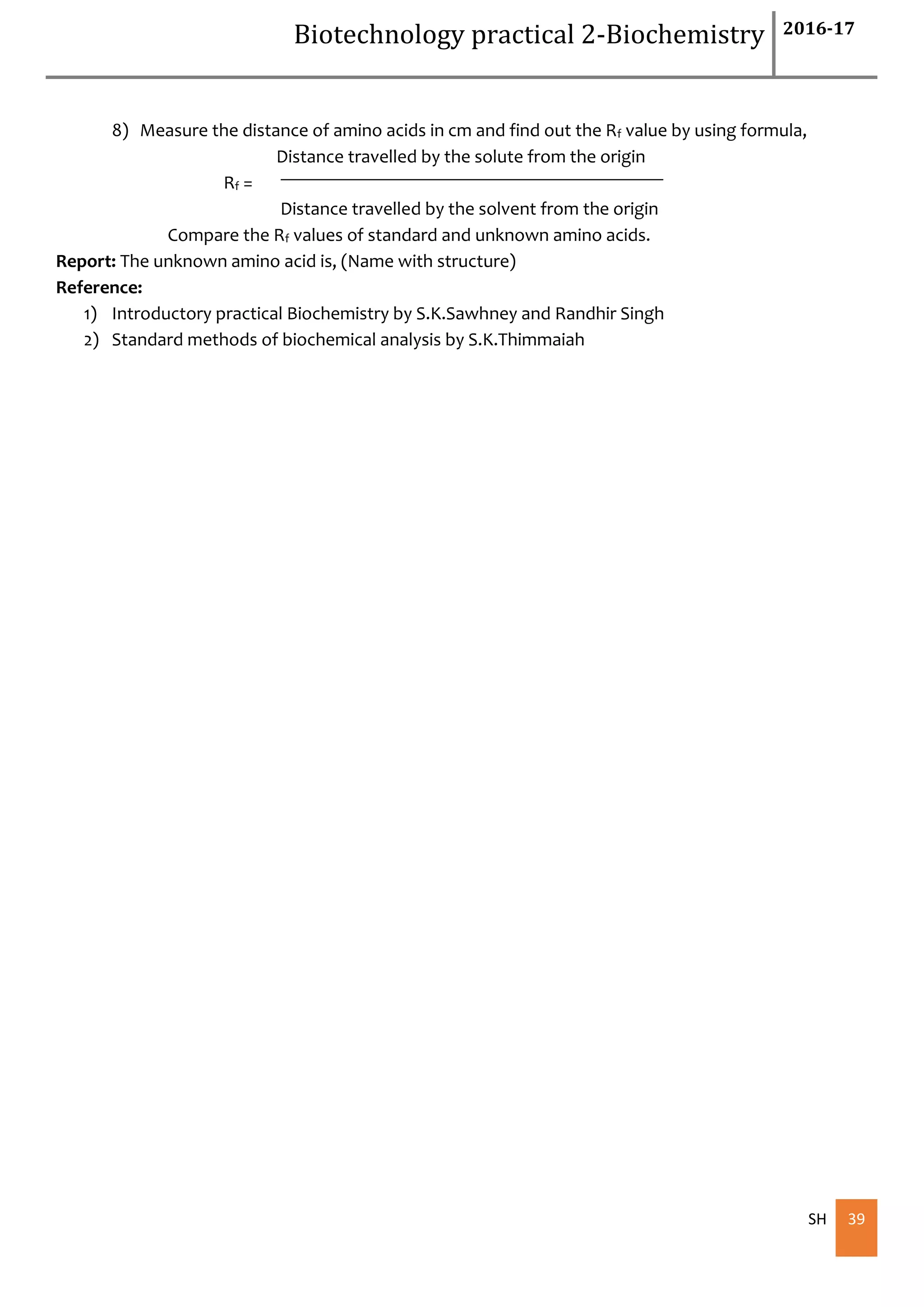 B.Sc.II semester, Biotechnology / Biochemistry lab manual | PDF