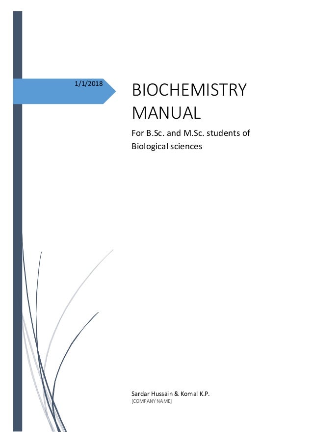 B.Sc.II semester, Biotechnology / Biochemistry lab manual