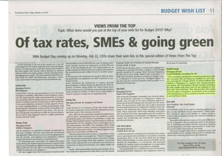 Business Times_Wish List for Budget 2010?_ 19 Feb 2010