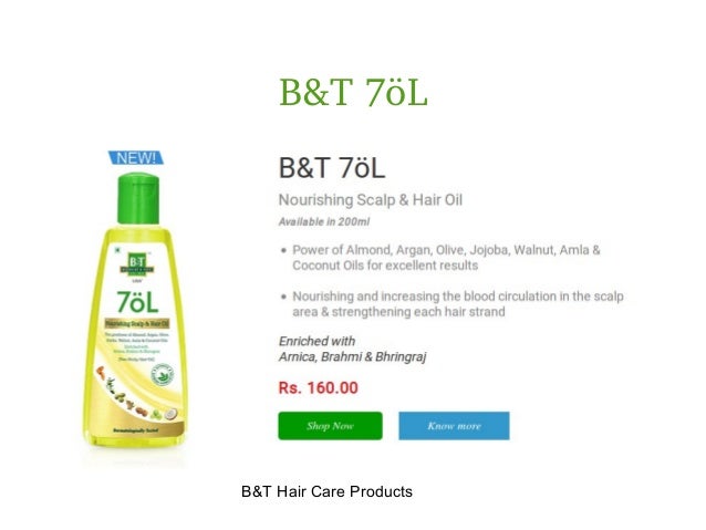 B T Hair Care Products
