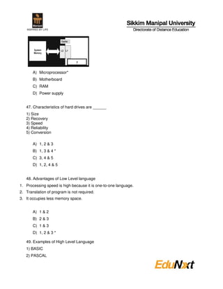 Bt0062 fundamentals of it model question paper | PDF