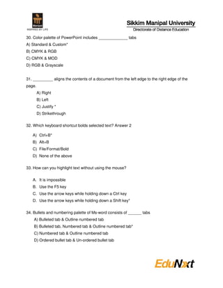 Bt0062 fundamentals of it model question paper | PDF