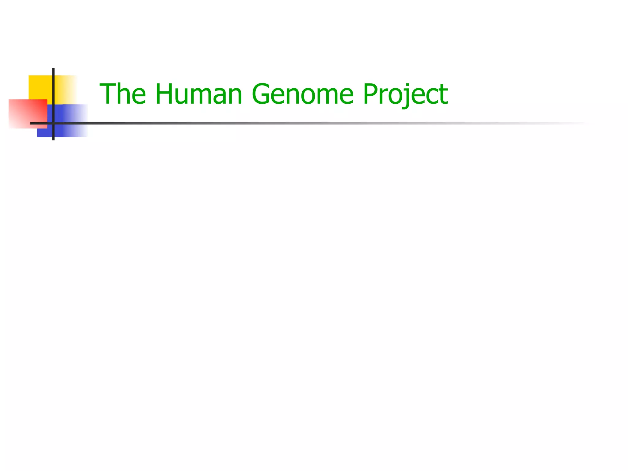 The Human Genome Project

 