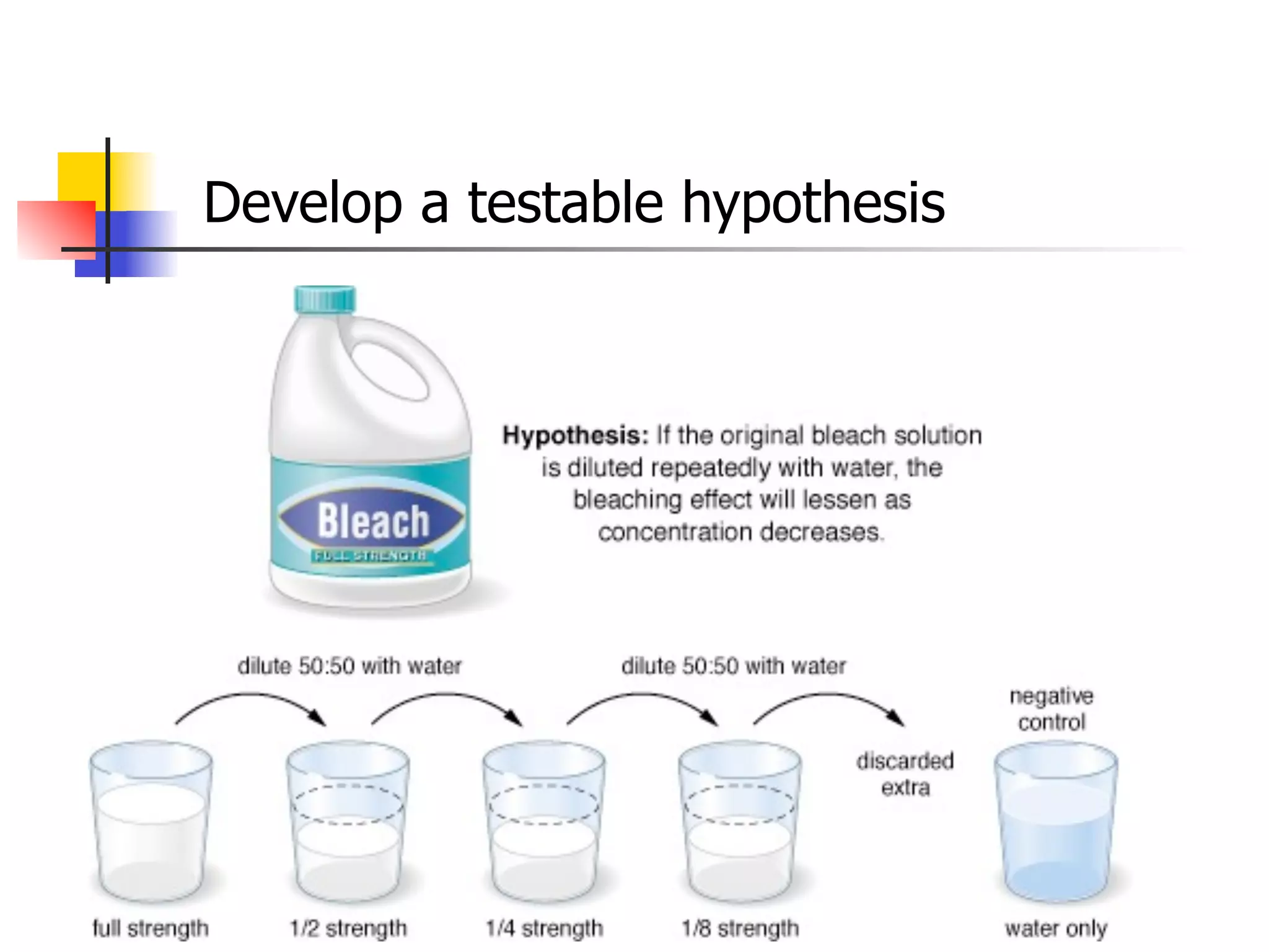 Develop a testable hypothesis

 