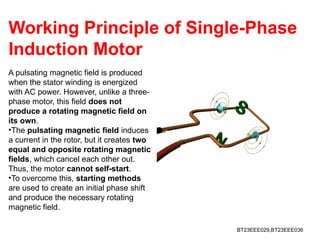 induction motor presentation - electrical machines | PPTX