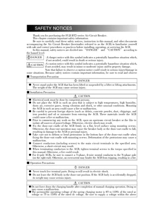 BT2-series FUJI AIR CIRCUIT BREAKER - Fuji Electric PDF