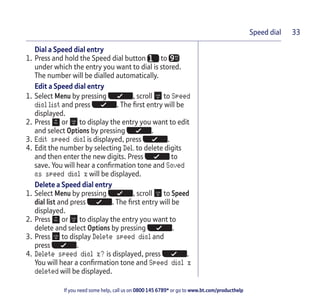 BT 3510 Digital Cordless Telephone User Guide