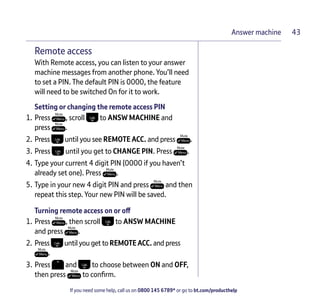 BT 3960 Digital Cordless Phone User Guide | PDF