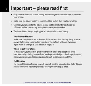 Bt 3960 Digital Cordless Phone User Guide Bt 3960 Digital Cordless Phone User Guide
